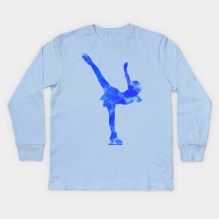 Figure skating (spiral) Kids Long Sleeve T-Shirt